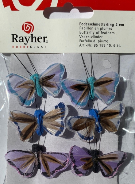 Federschmetterlinge blau-violett